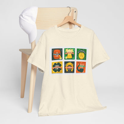 Unisex Retro St. Patrick’s Day Icons T-Shirt — Lucky Clover & Beer Graphic Tee (Limited Edition)