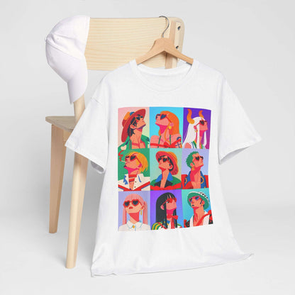 Retro One Piece Friends in Sunglasses Unisex Tee