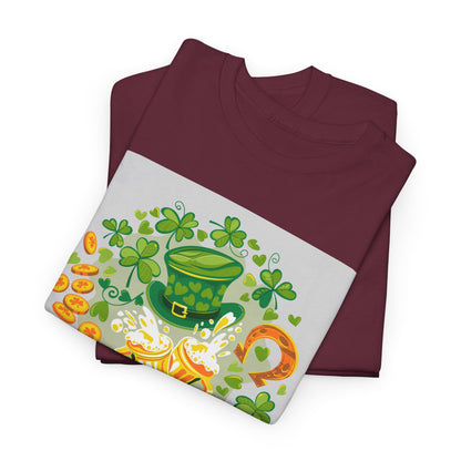 Unisex St. Patrick's Day Tee — 'Happy St. Patrick's Day' Shamrock & Leprechaun Hat Graphic (Limited Edition)