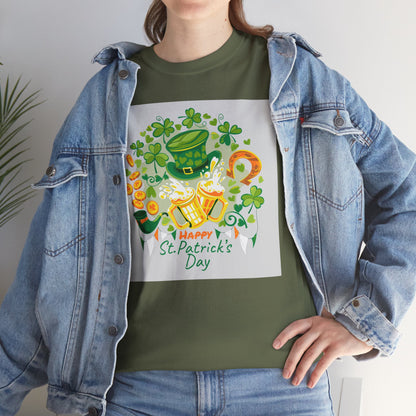 Unisex St. Patrick's Day Tee — 'Happy St. Patrick's Day' Shamrock & Leprechaun Hat Graphic (Limited Edition)