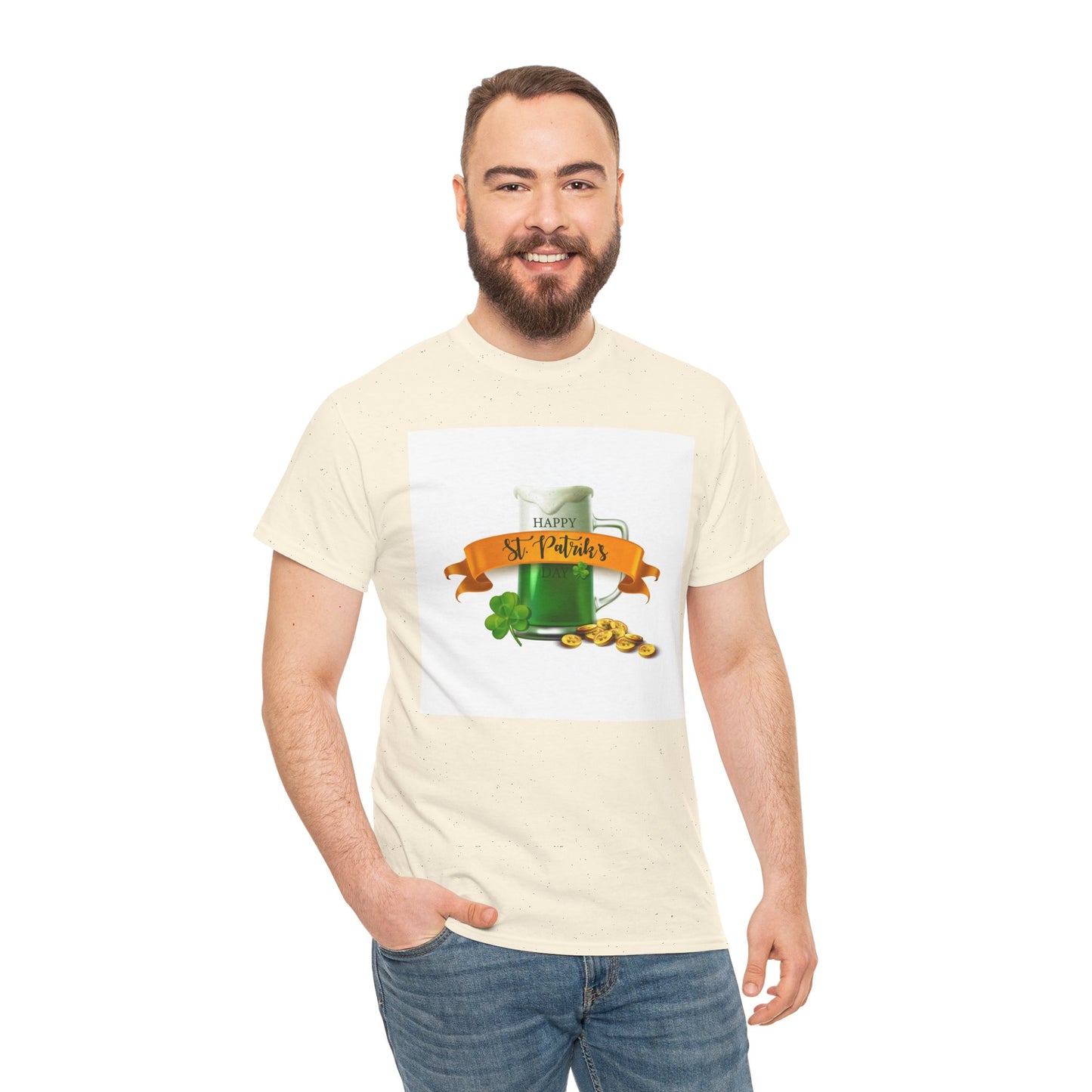 Unisex St. Patrick's Day Tee — 'Happy St. Patrick's' Beer Mug & Gold Coins Design (Limited Edition)
