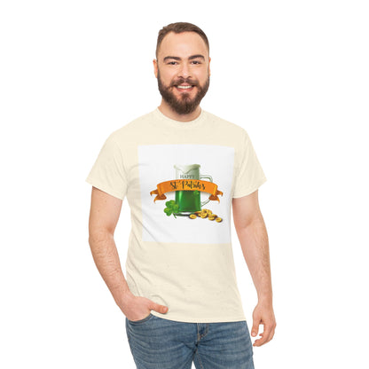 Unisex St. Patrick's Day Tee — 'Happy St. Patrick's' Beer Mug & Gold Coins Design (Limited Edition)
