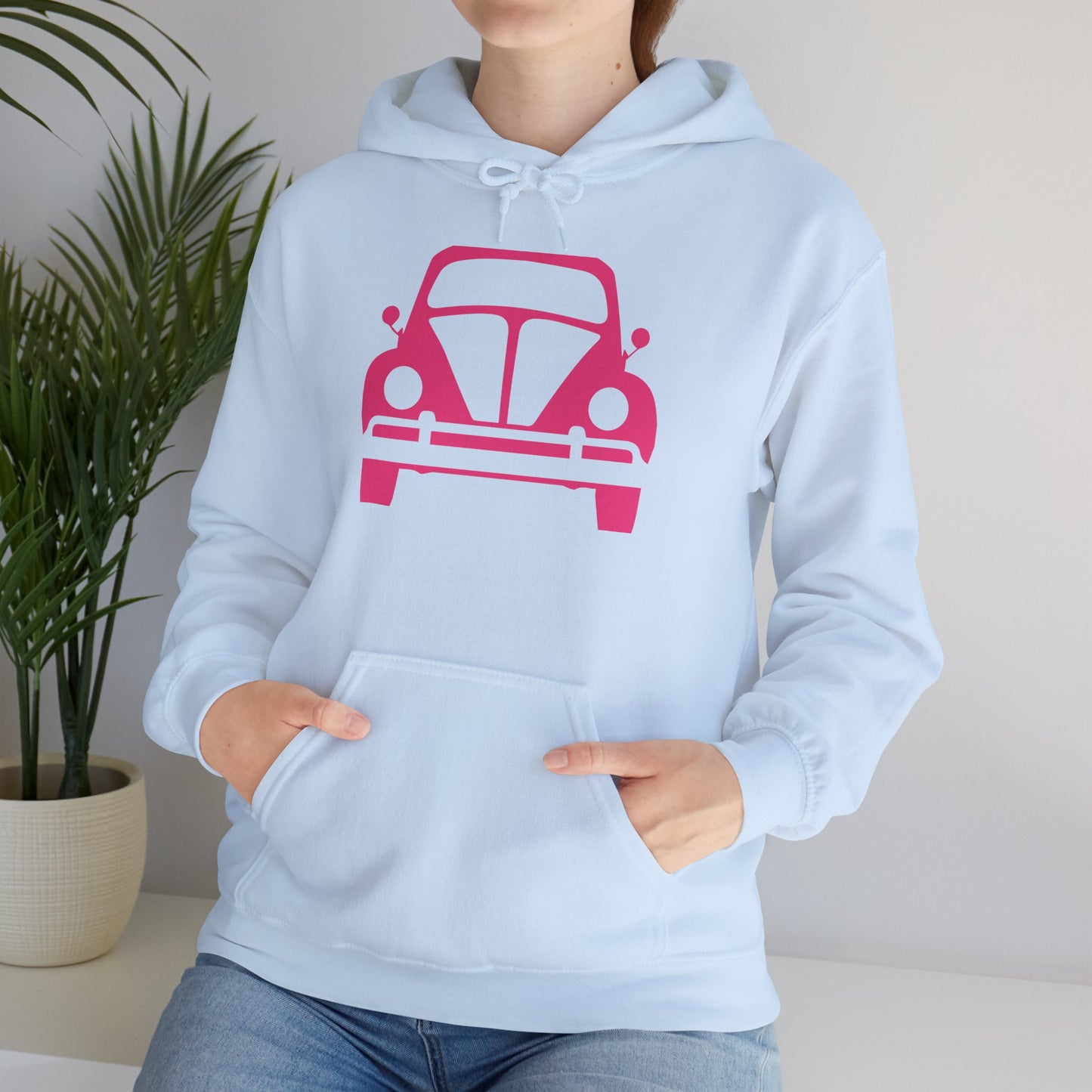Pink Beetle Car Hoodie - Women's Hoodie