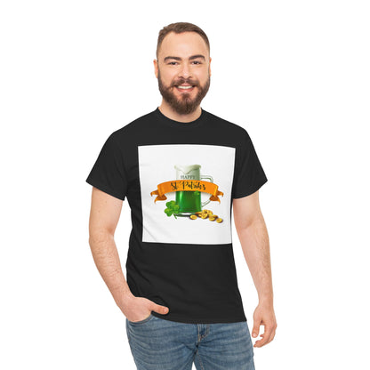 Unisex St. Patrick's Day Tee — 'Happy St. Patrick's' Beer Mug & Gold Coins Design (Limited Edition)