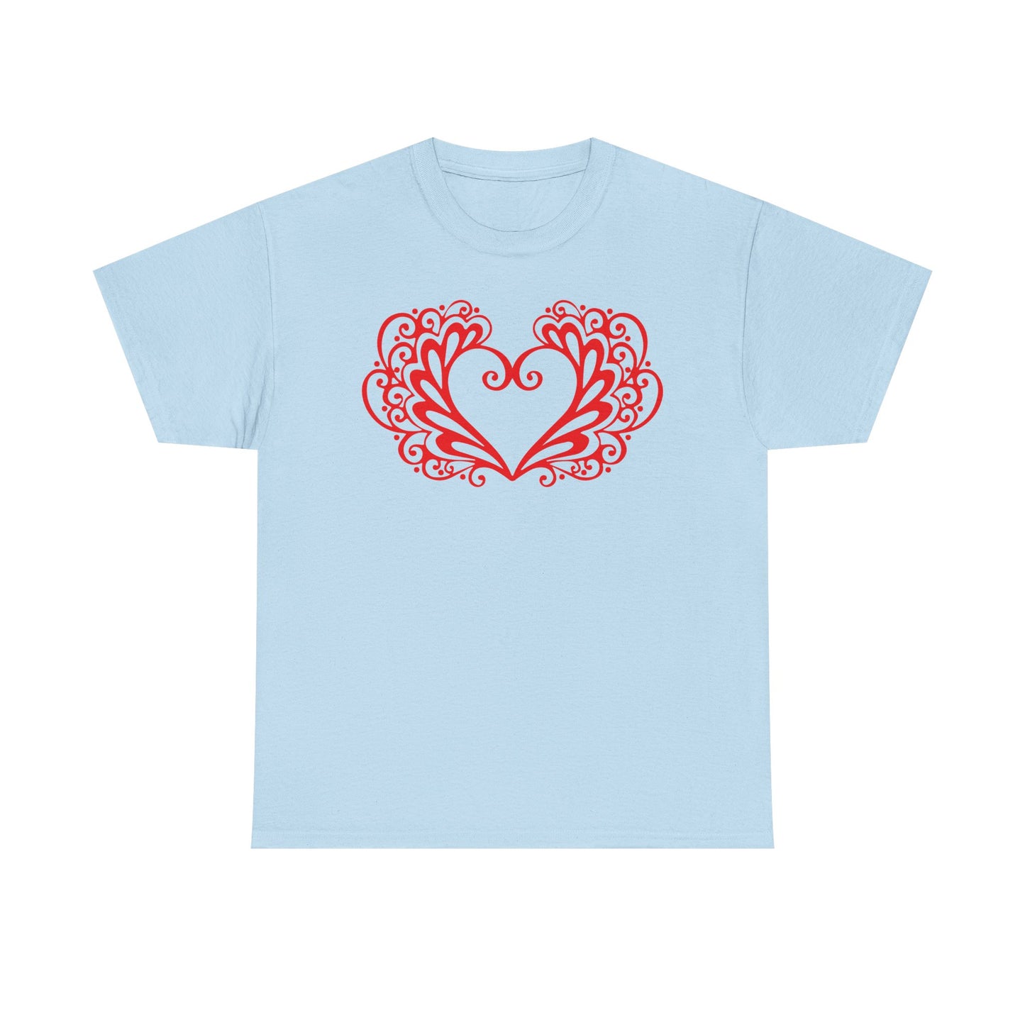Heart Swirl Graphic Tee — Romantic Red Heart Couple T‑Shirt (Unisex Limited Edition)