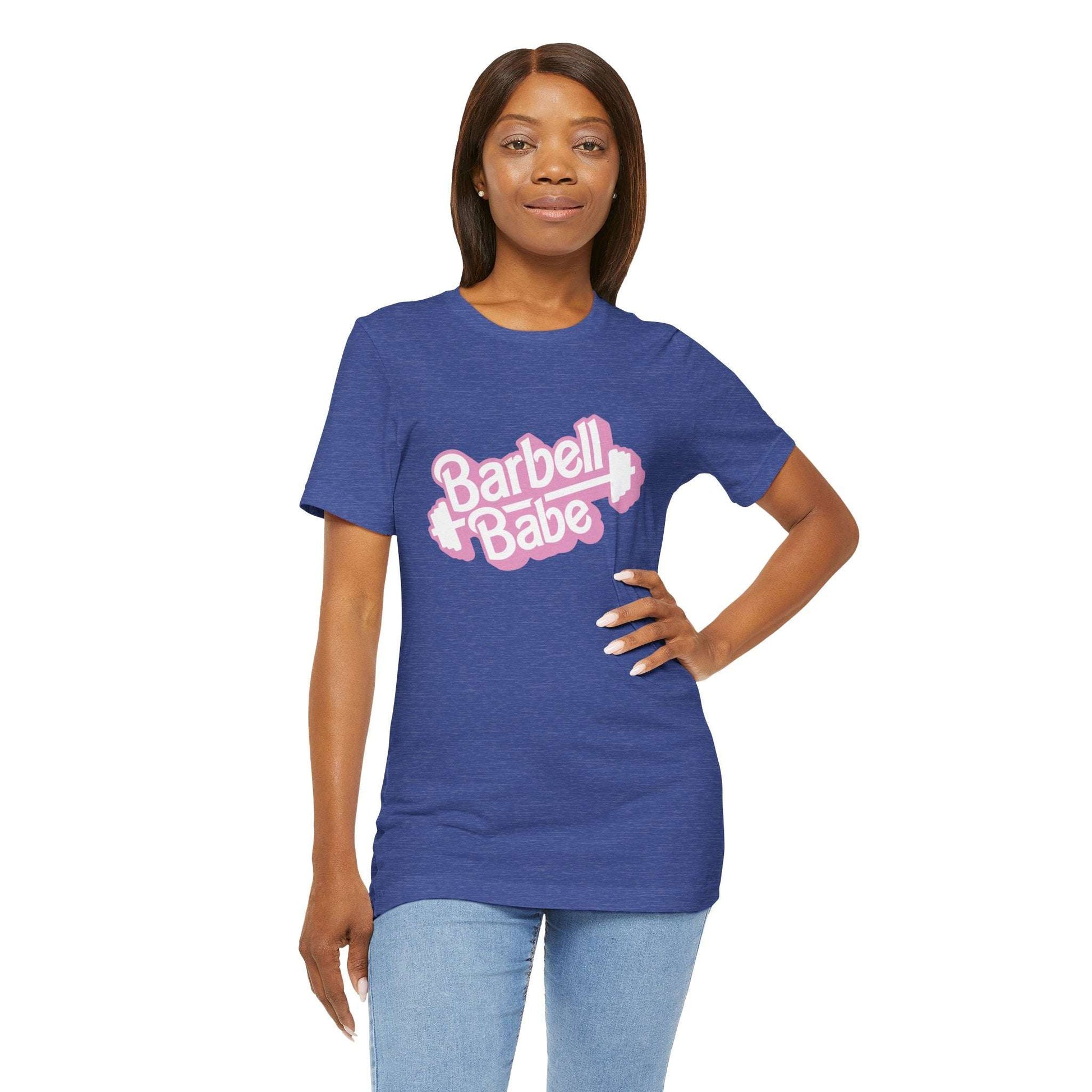 Women's Barbell Babe Tee - Girly and Cute Design