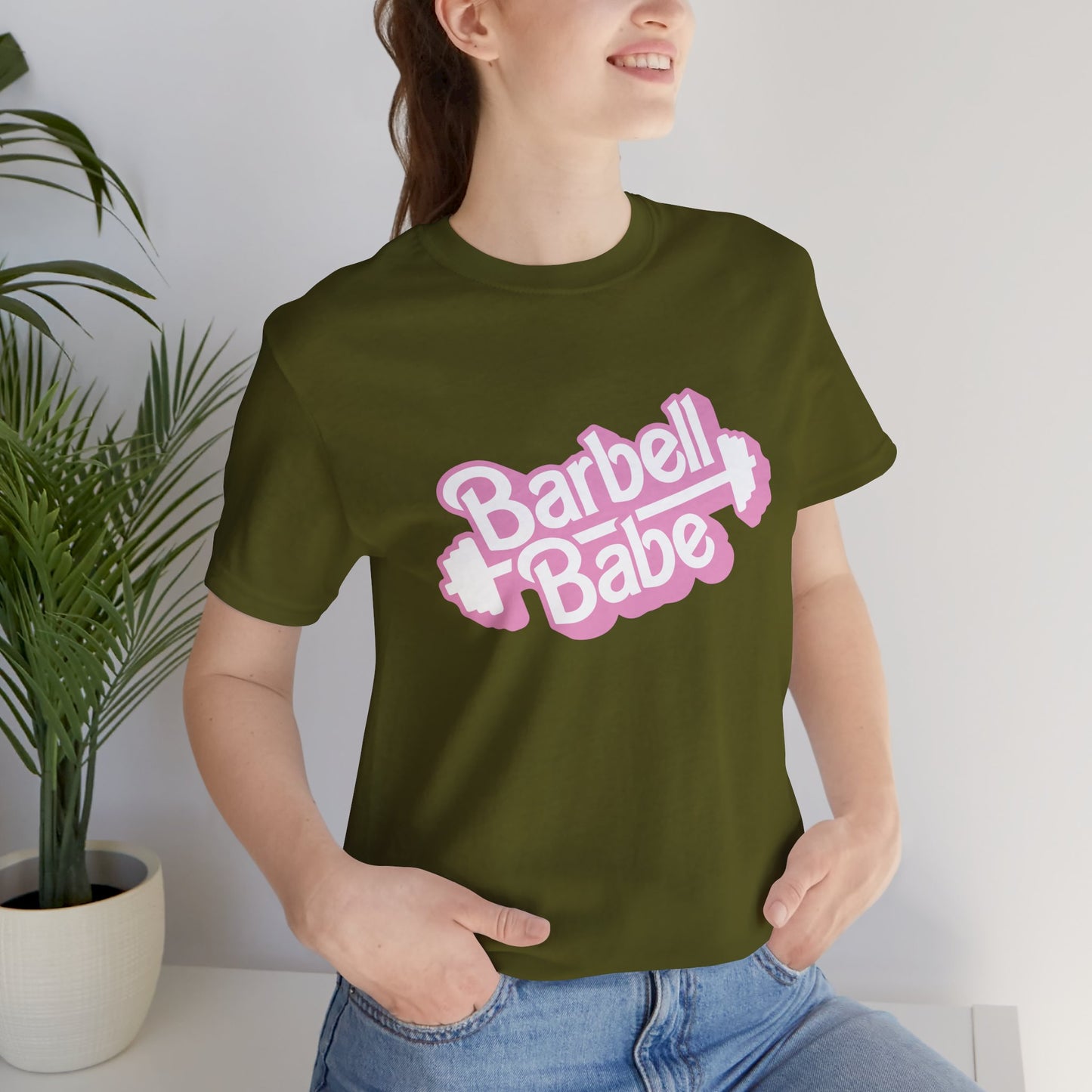Women's Barbell Babe Tee - Girly and Cute Design