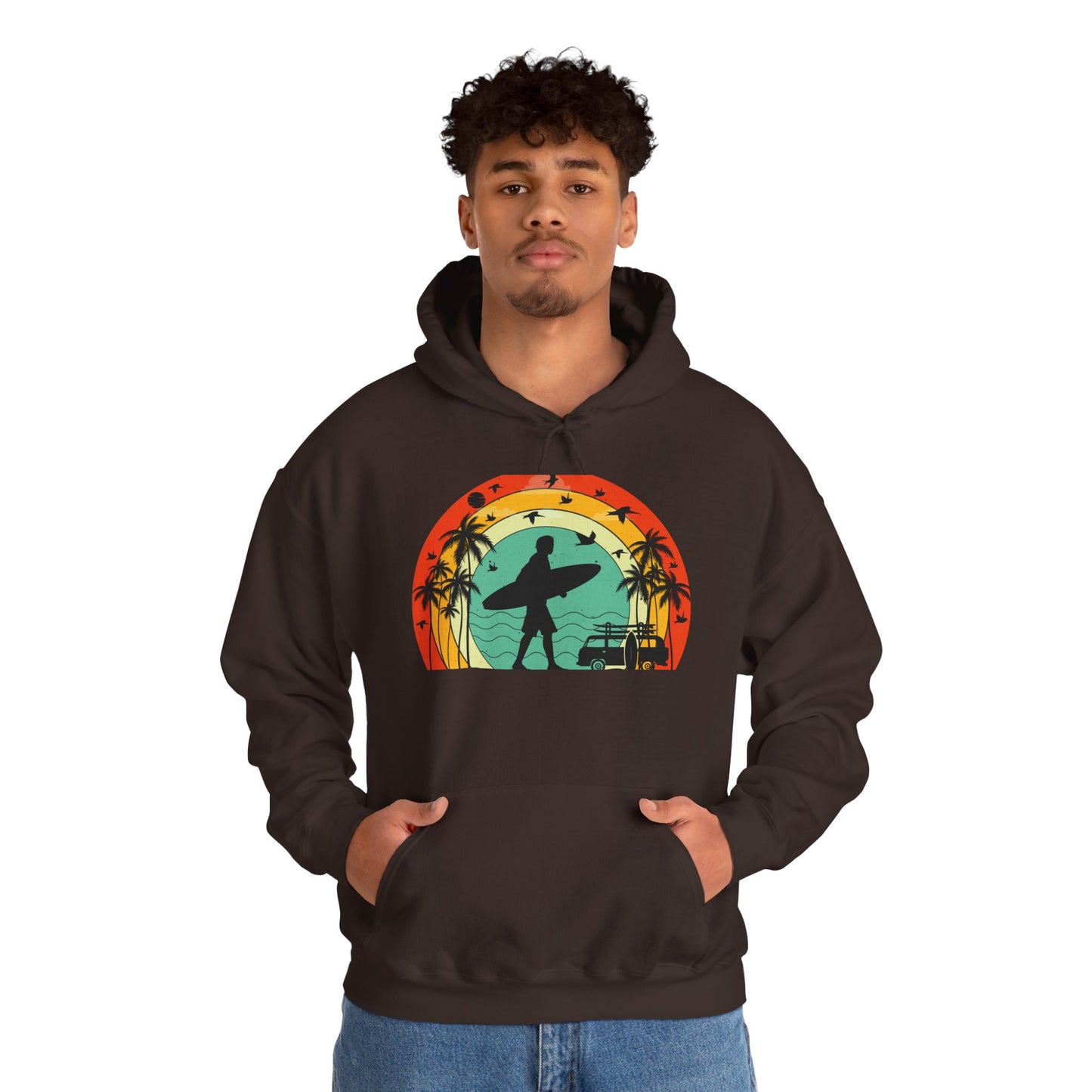 Retro Vintage Surfer Men's Hoodie