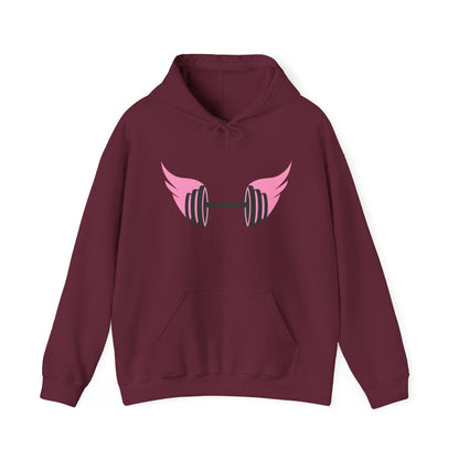 Women's Hoodie - Strong Barbell With Wings