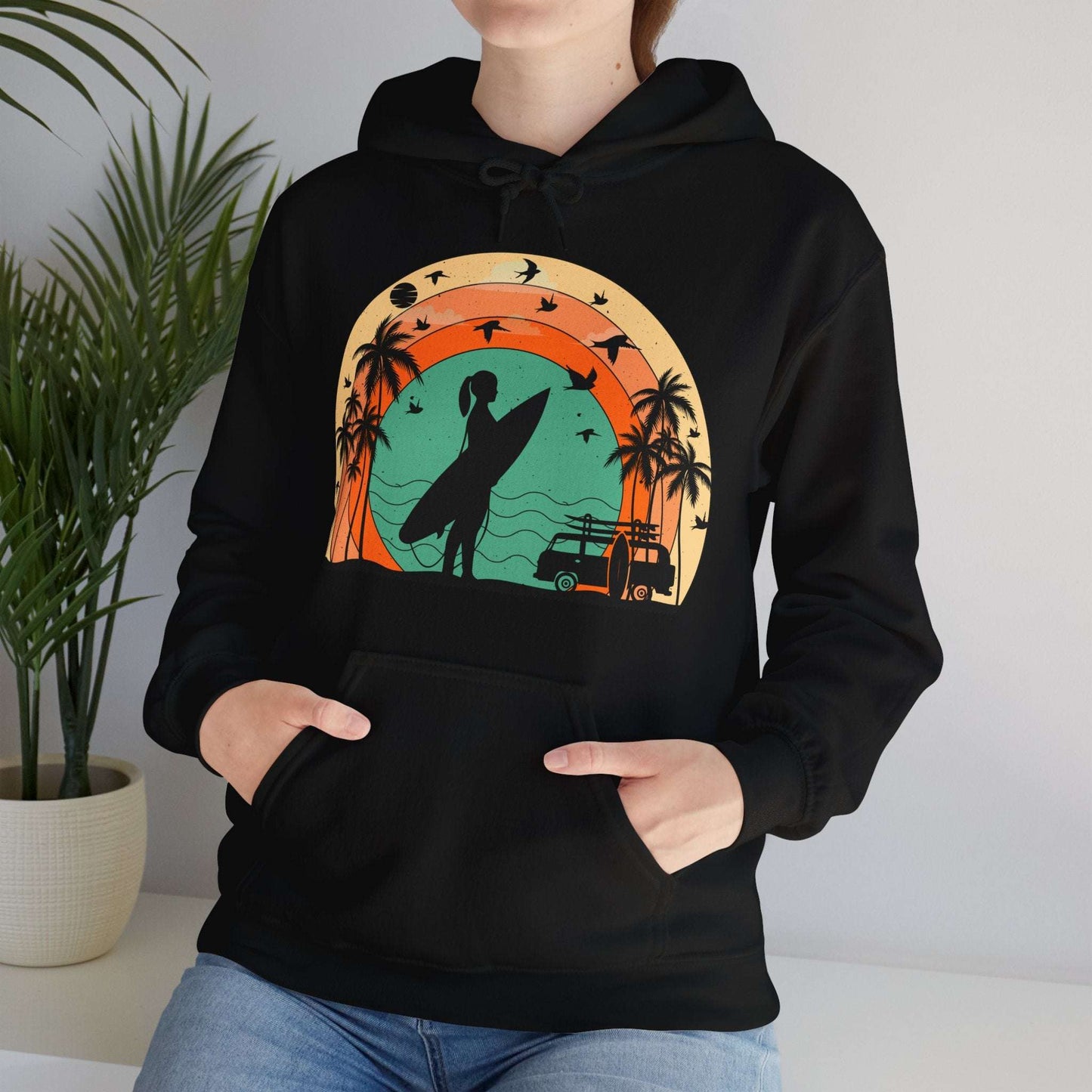 Vintage Retro Surfer Women's Hoodie