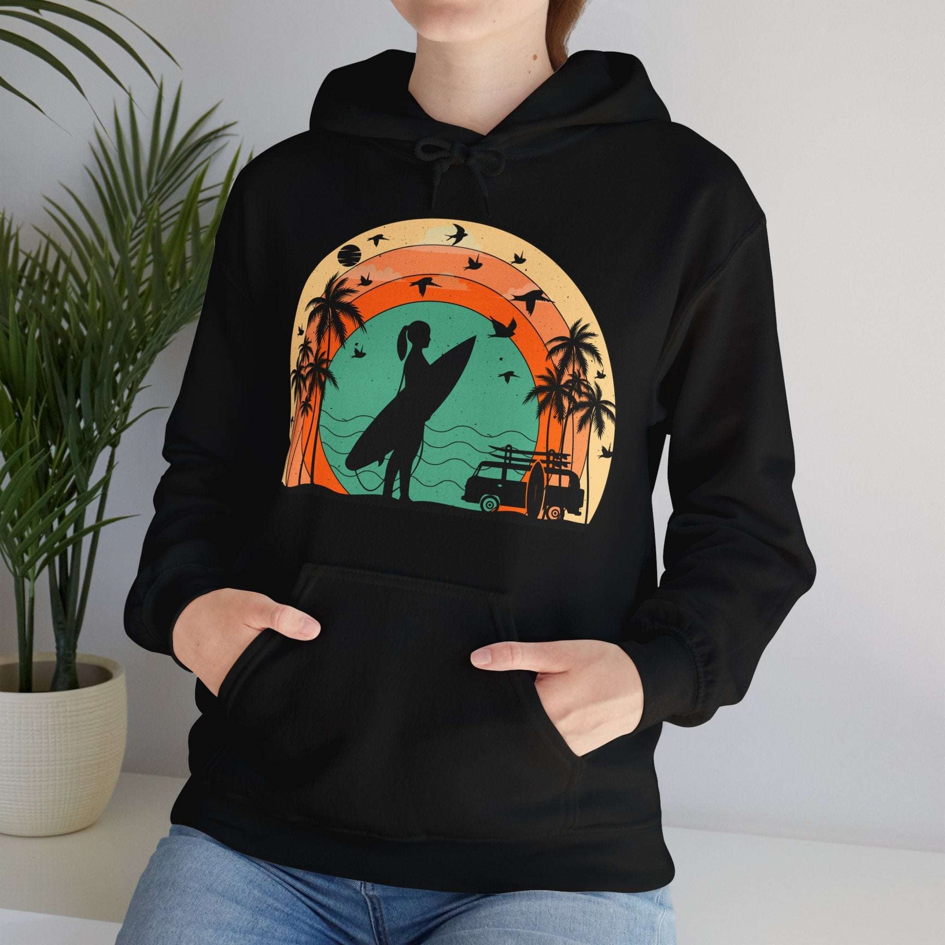 Vintage Retro Surfer Women's Hoodie