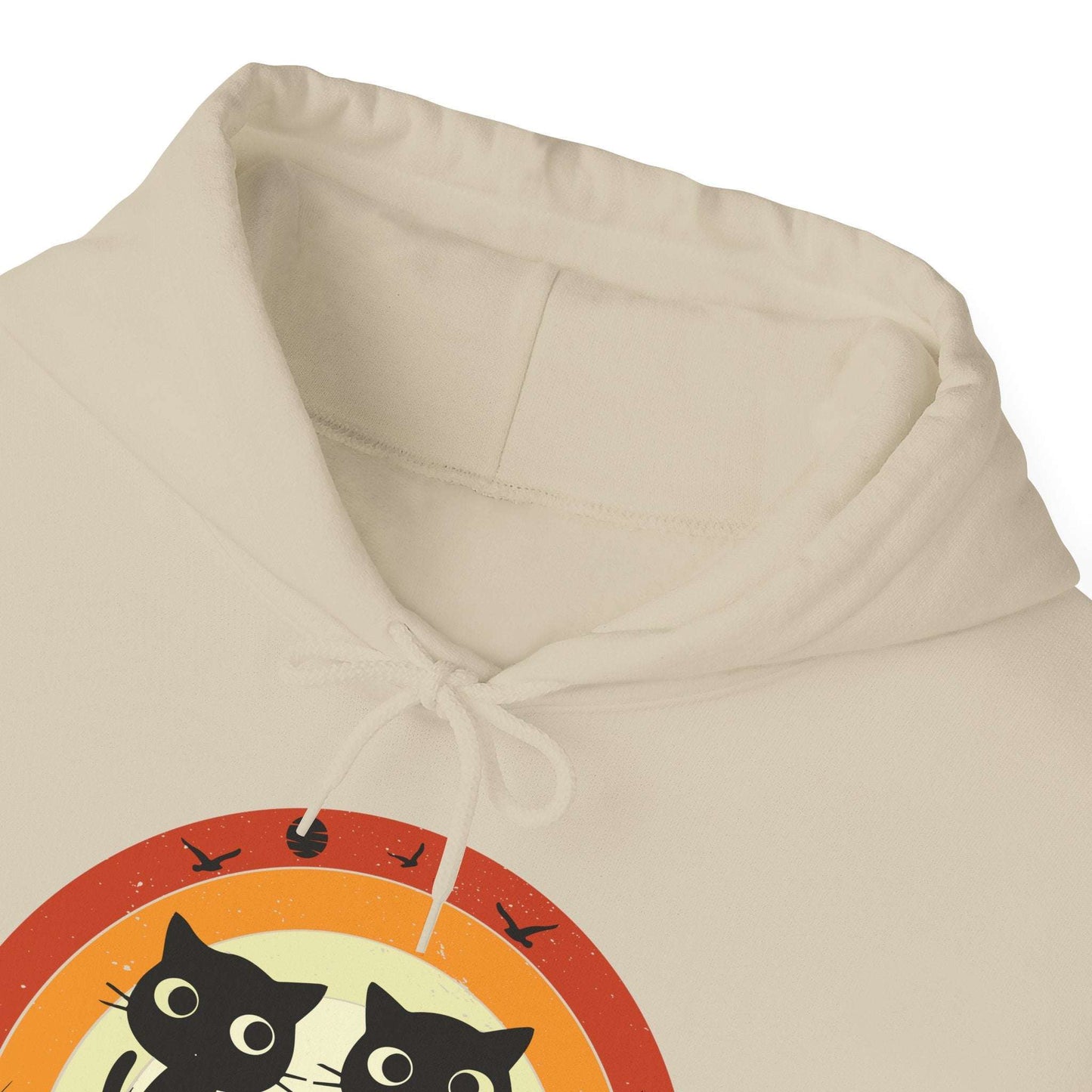 Retro Cat Rainbow Hoodie - Women's Hoodies