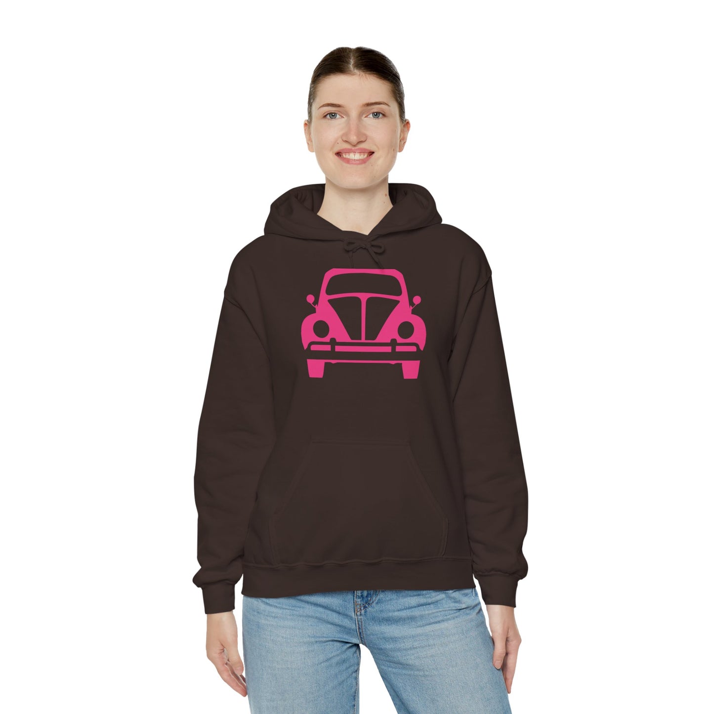 Pink Beetle Car Hoodie - Women's Hoodie