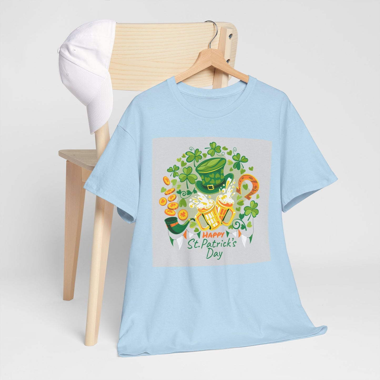 Unisex St. Patrick's Day Tee — 'Happy St. Patrick's Day' Shamrock & Leprechaun Hat Graphic (Limited Edition)