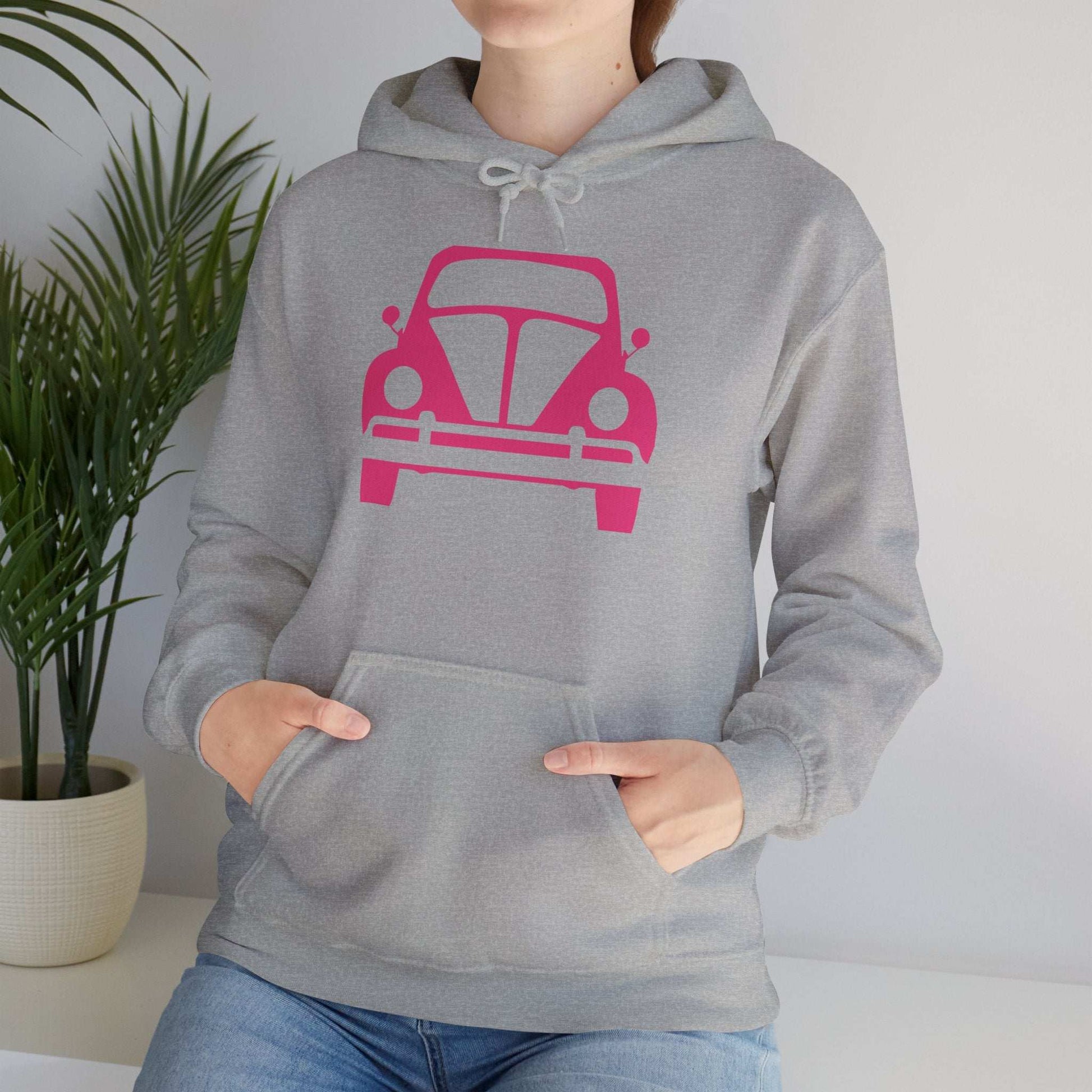 Pink Beetle Car Hoodie - Women's Hoodie