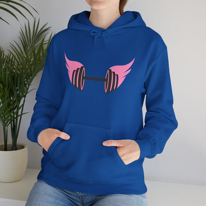 Women's Hoodie - Strong Barbell With Wings