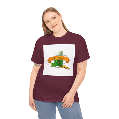Unisex St. Patrick's Day Tee — 'Happy St. Patrick's' Beer Mug & Gold Coins Design (Limited Edition)