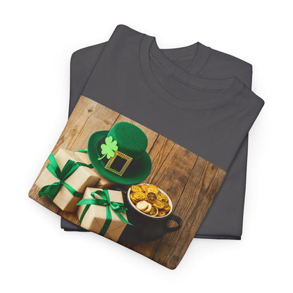 Unisex St. Patrick’s Day Gifts T-Shirt — Leprechaun Hat, Shamrock & Gold Pot Tee (Limited Edition)
