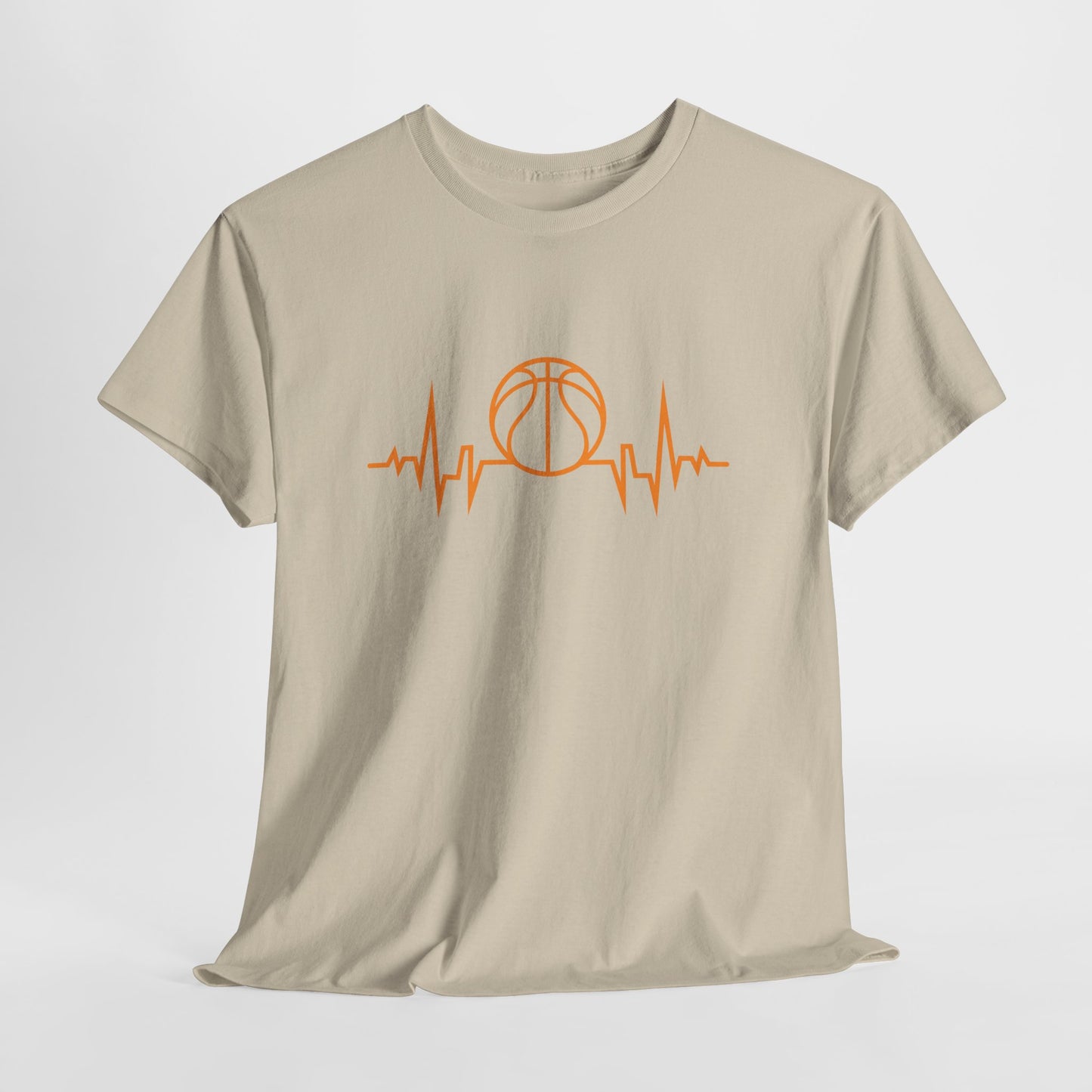 Basketball Heartbeat Tee — Basketball Pulse Graphic T-Shirt