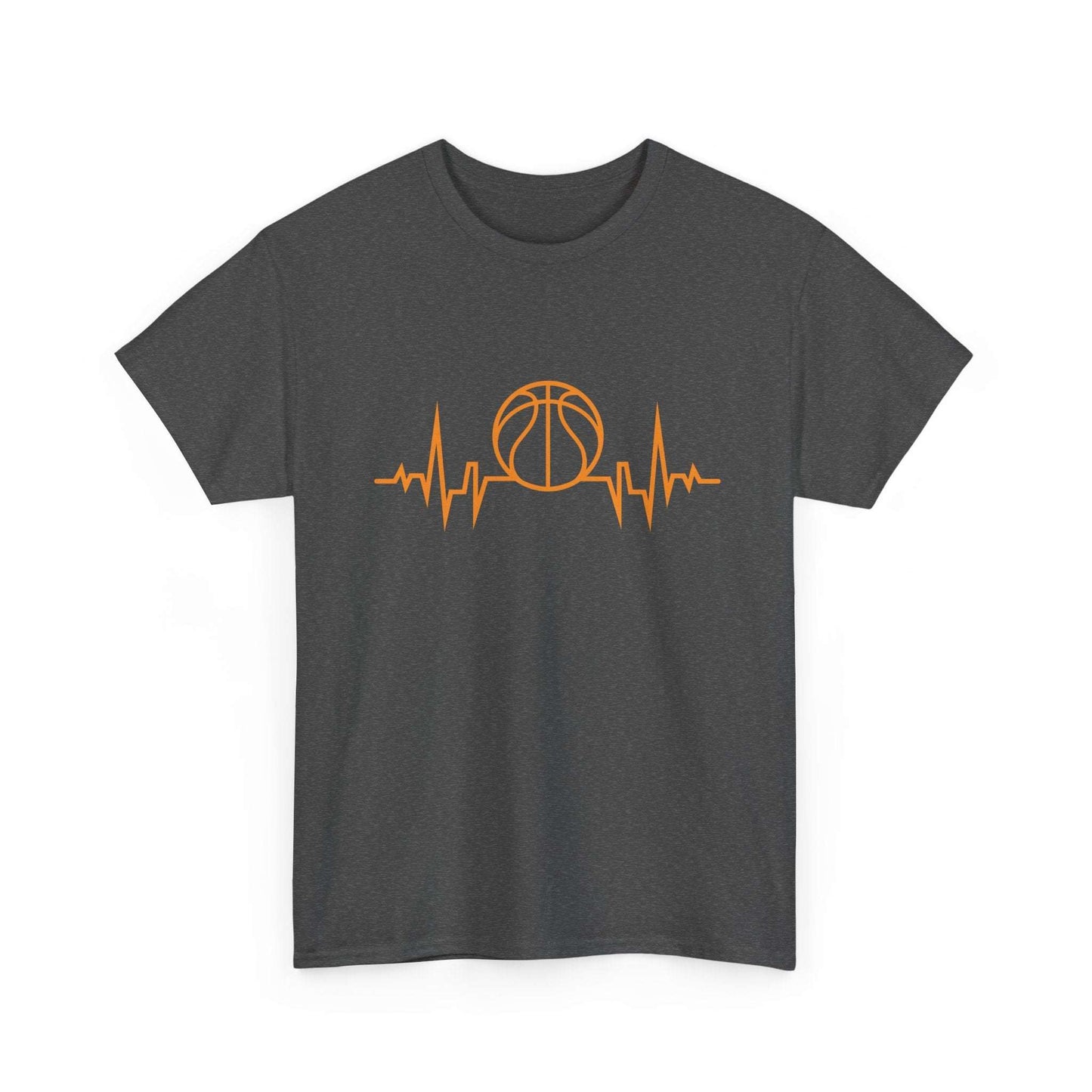 Basketball Heartbeat Tee — Basketball Pulse Graphic T-Shirt