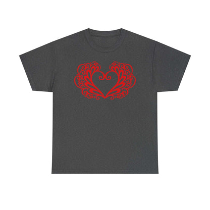 Heart Swirl Graphic Tee — Romantic Red Heart Couple T‑Shirt (Limited Edition)