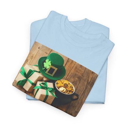 Unisex St. Patrick’s Day Gifts T-Shirt — Leprechaun Hat, Shamrock & Gold Pot Tee (Limited Edition)