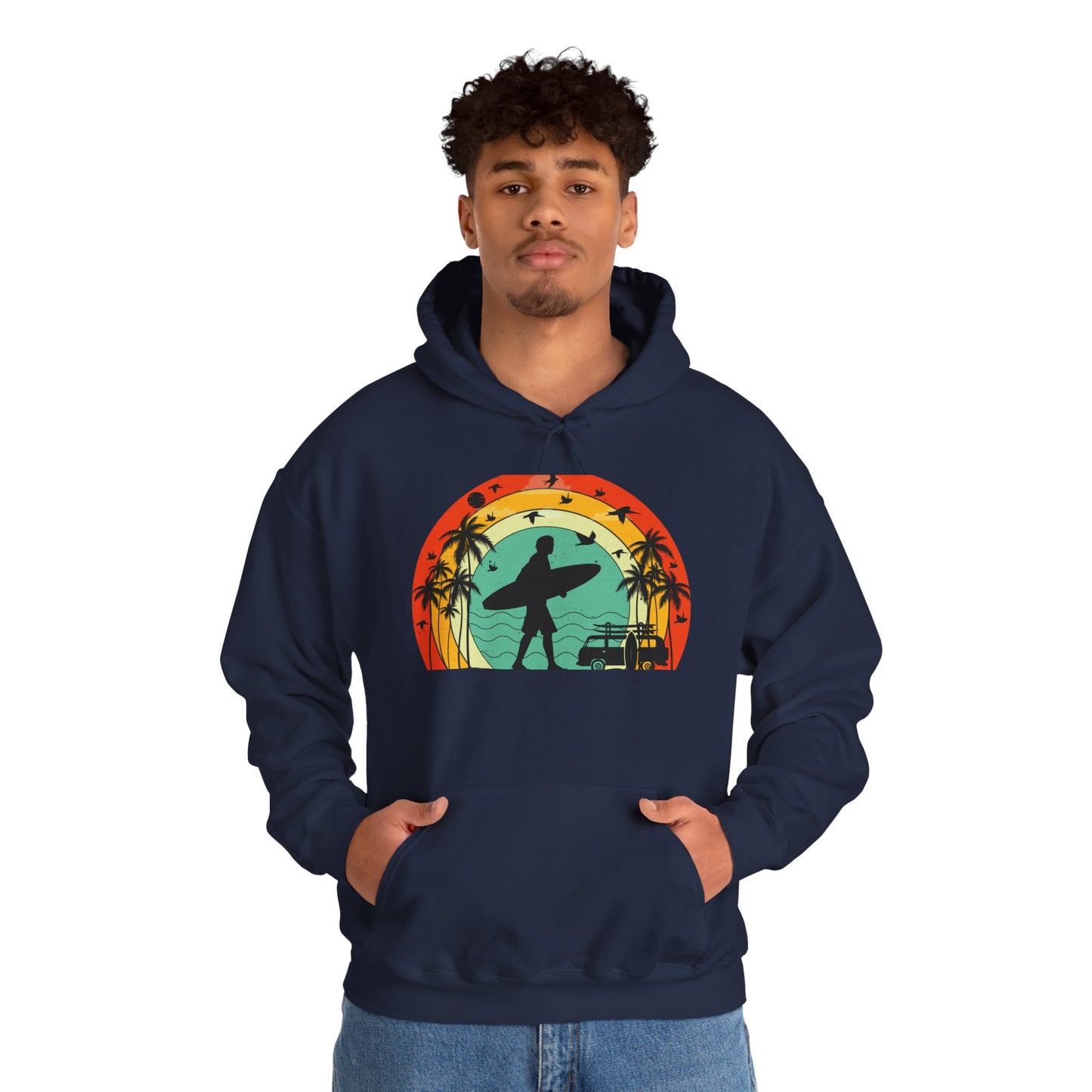 Retro Vintage Surfer Men's Hoodie