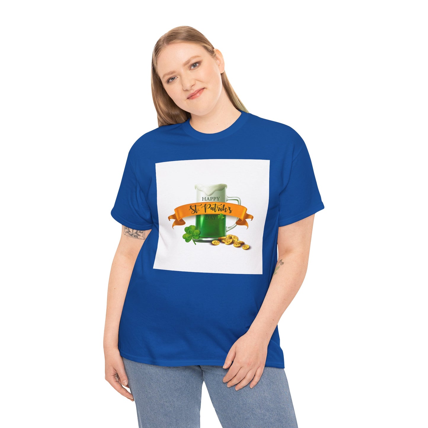 Unisex St. Patrick's Day Tee — 'Happy St. Patrick's' Beer Mug & Gold Coins Design (Limited Edition)