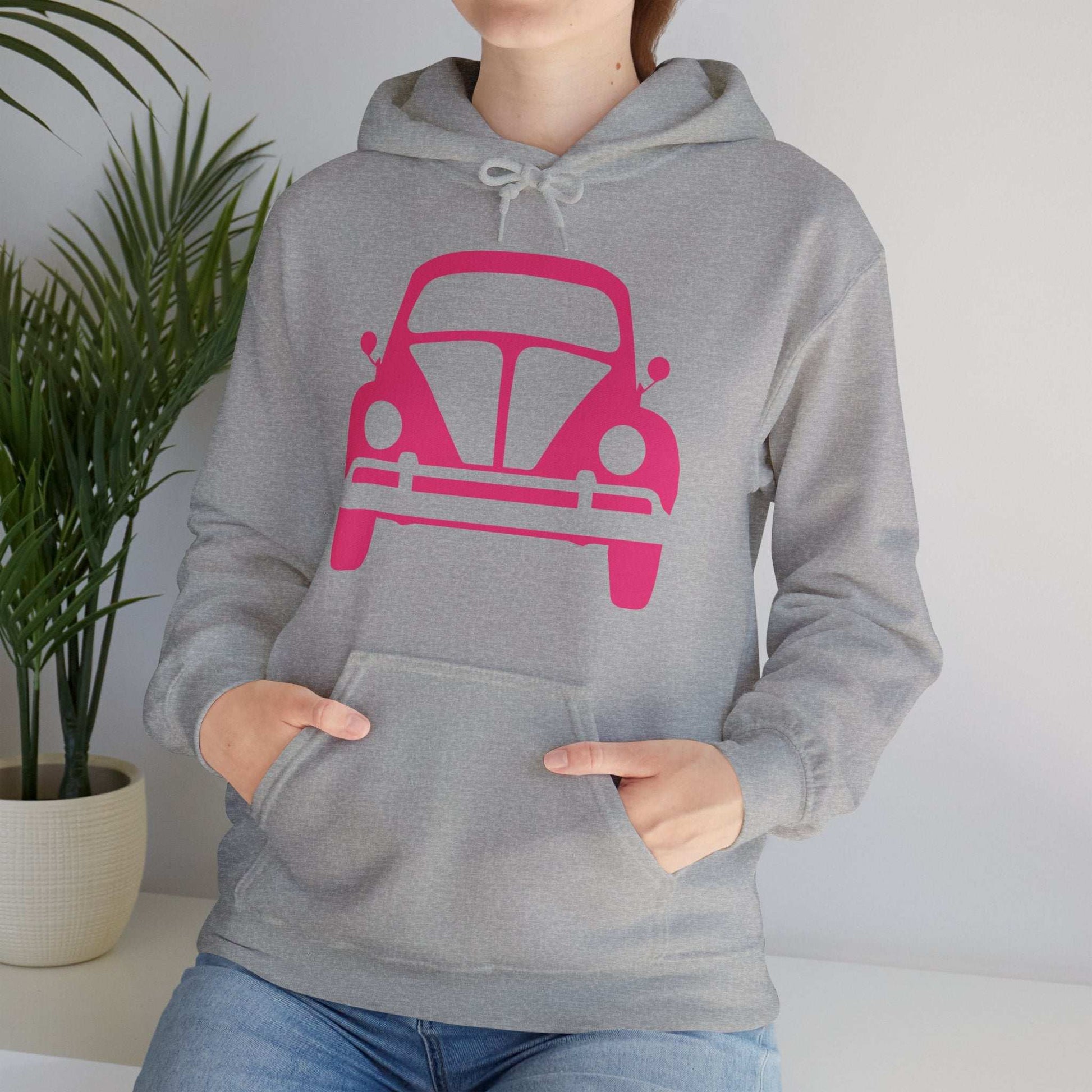 Pink Beetle Car Hoodie - Women's Hoodie