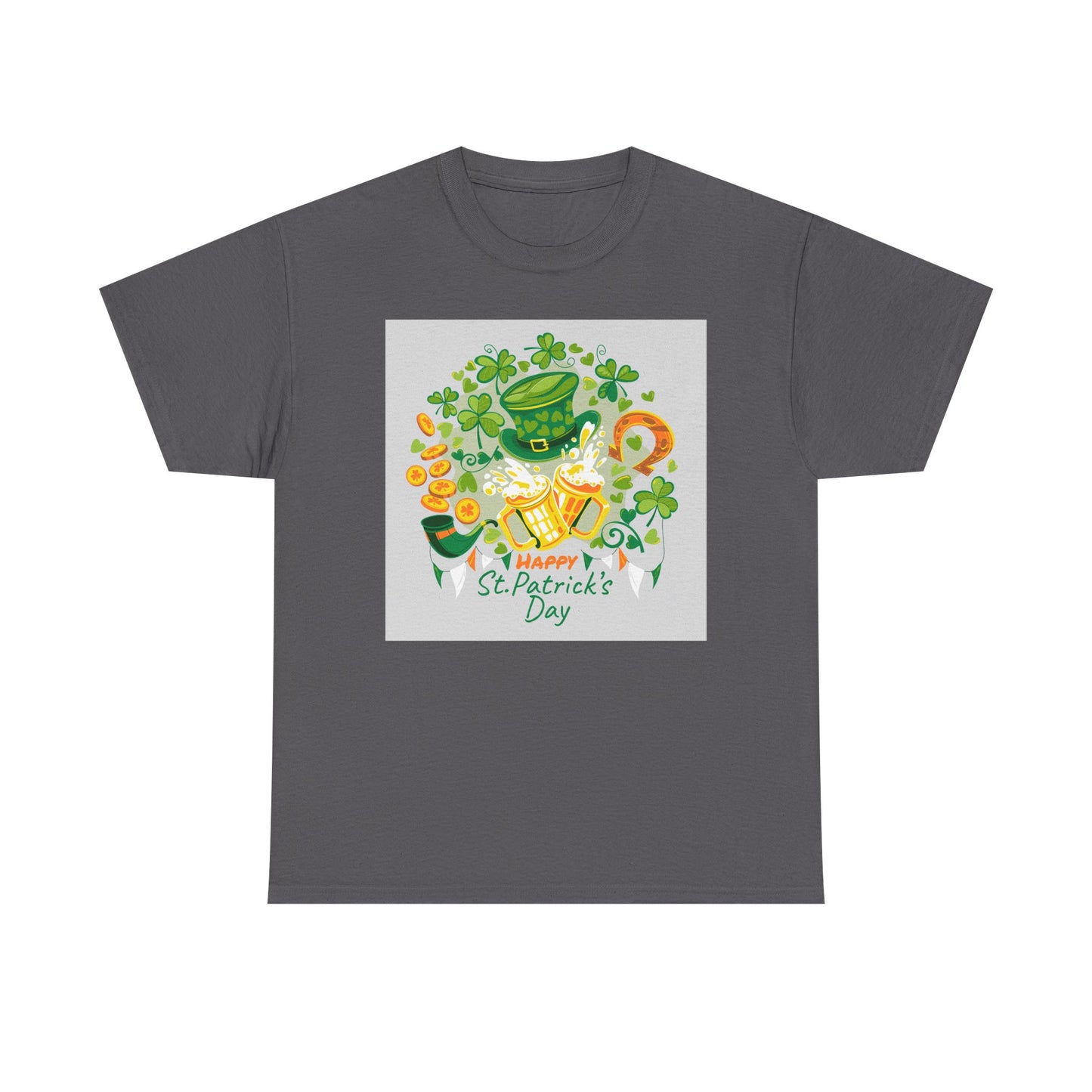 Unisex St. Patrick's Day Tee — 'Happy St. Patrick's Day' Shamrock & Leprechaun Hat Graphic (Limited Edition)