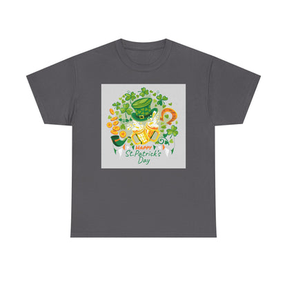 Unisex St. Patrick's Day Tee — 'Happy St. Patrick's Day' Shamrock & Leprechaun Hat Graphic (Limited Edition)