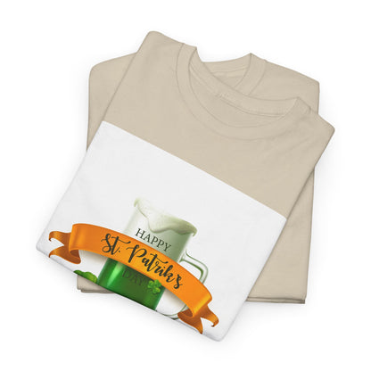 Unisex St. Patrick's Day Tee — 'Happy St. Patrick's' Beer Mug & Gold Coins Design (Limited Edition)