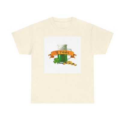Unisex St. Patrick's Day Tee — 'Happy St. Patrick's' Beer Mug & Gold Coins Design (Limited Edition)