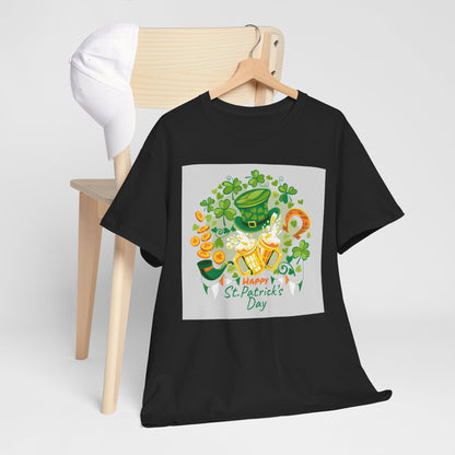 Unisex St. Patrick's Day Tee — 'Happy St. Patrick's Day' Shamrock & Leprechaun Hat Graphic (Limited Edition)
