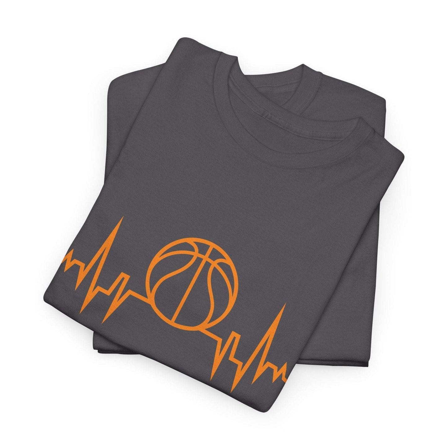 Basketball Heartbeat Tee — Basketball Pulse Graphic T-Shirt