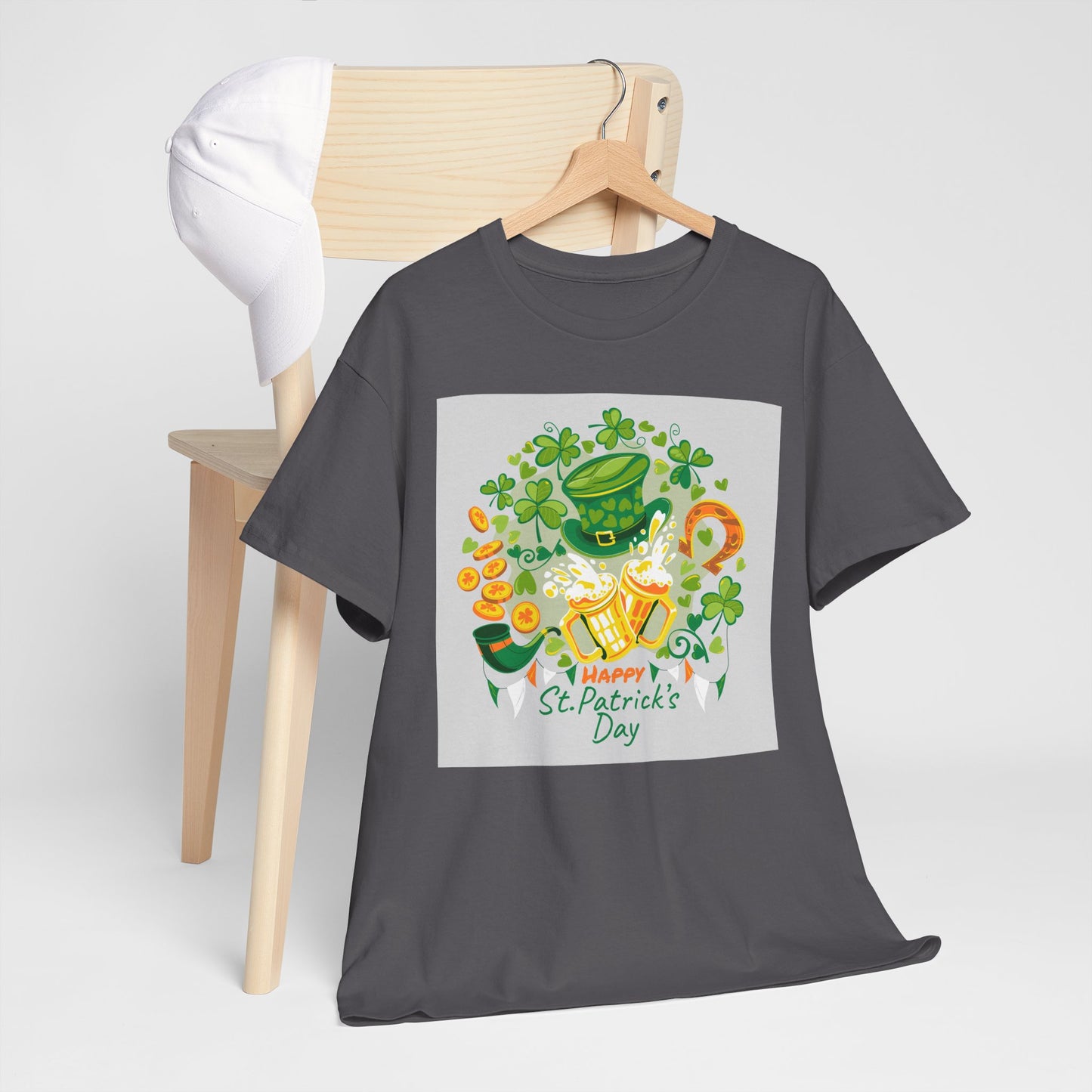 Unisex St. Patrick's Day Tee — 'Happy St. Patrick's Day' Shamrock & Leprechaun Hat Graphic (Limited Edition)