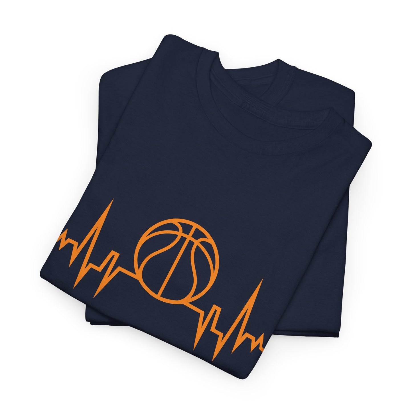 Basketball Heartbeat Tee — Basketball Pulse Graphic T-Shirt