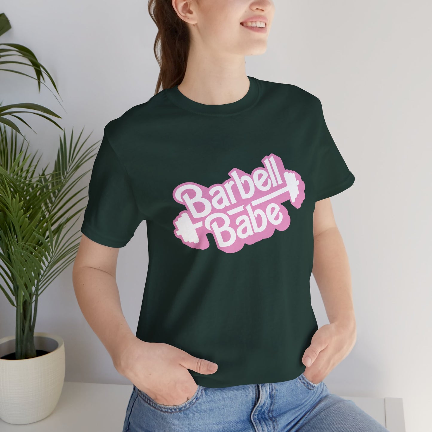 Women's Barbell Babe Tee - Girly and Cute Design