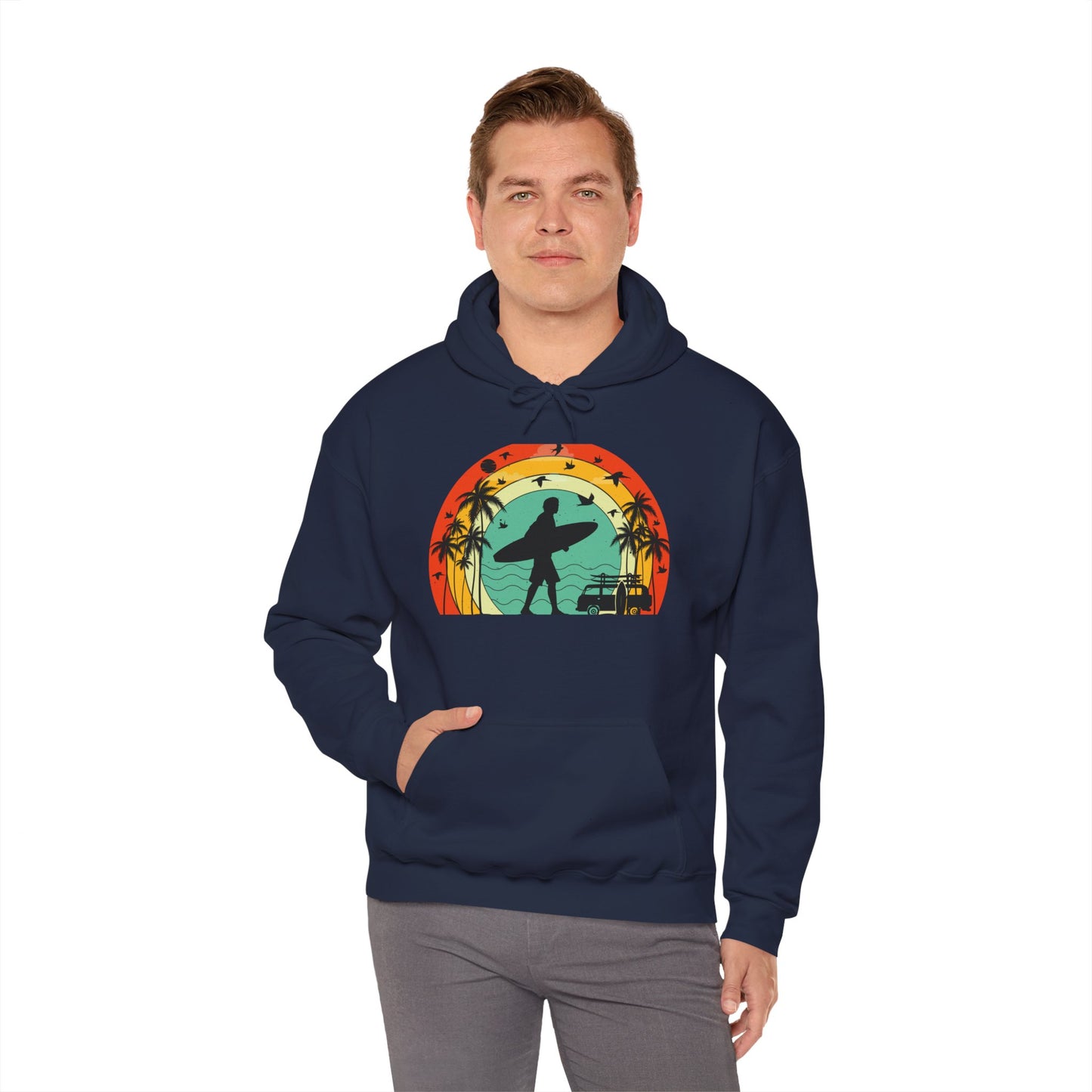 Retro Vintage Surfer Men's Hoodie