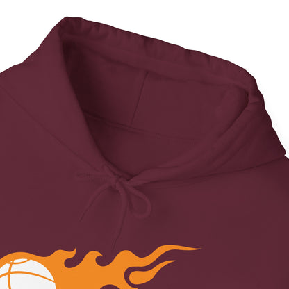 Fire Basketball Hoodie - Men's Varsity Hooded Sweatshirt