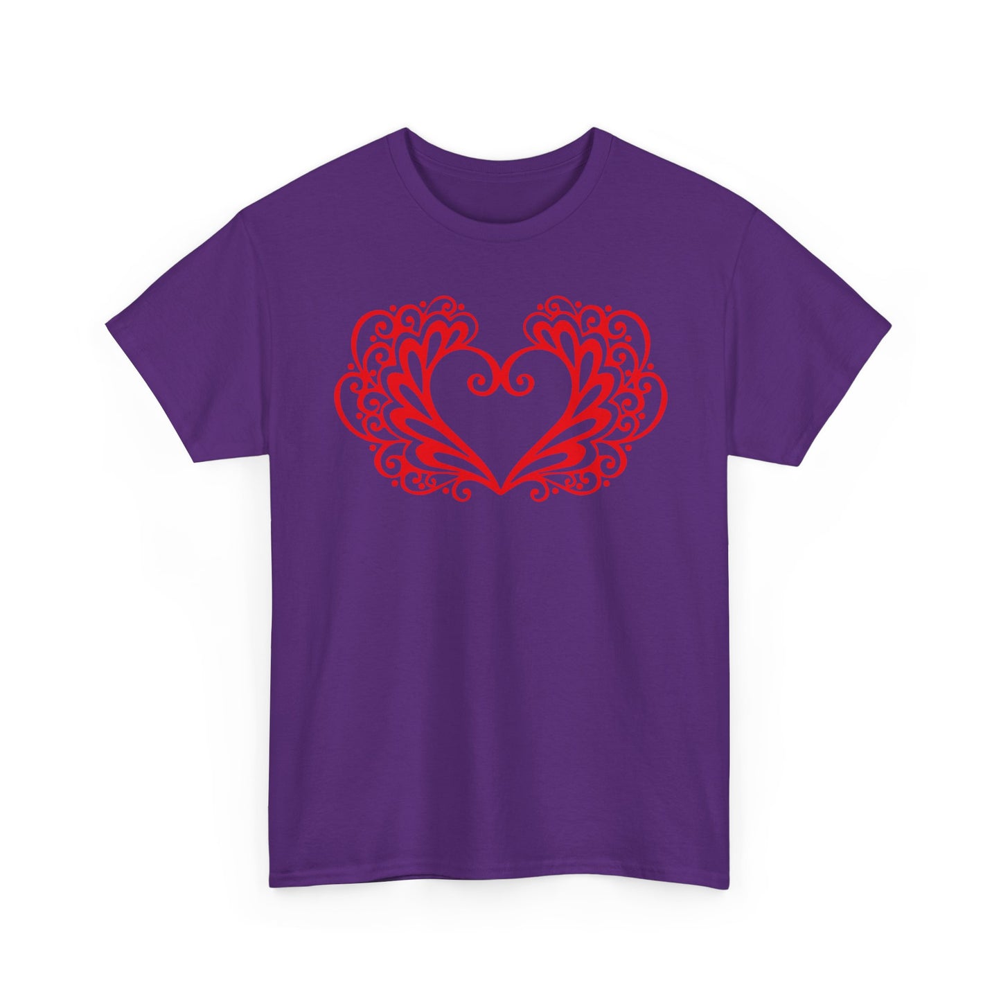 Heart Swirl Graphic Tee — Romantic Red Heart Couple T‑Shirt (Unisex Limited Edition)