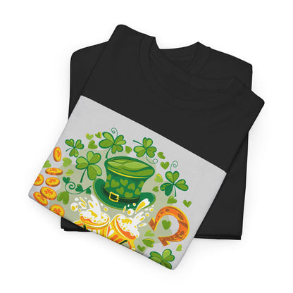 Unisex St. Patrick's Day Tee — 'Happy St. Patrick's Day' Shamrock & Leprechaun Hat Graphic (Limited Edition)