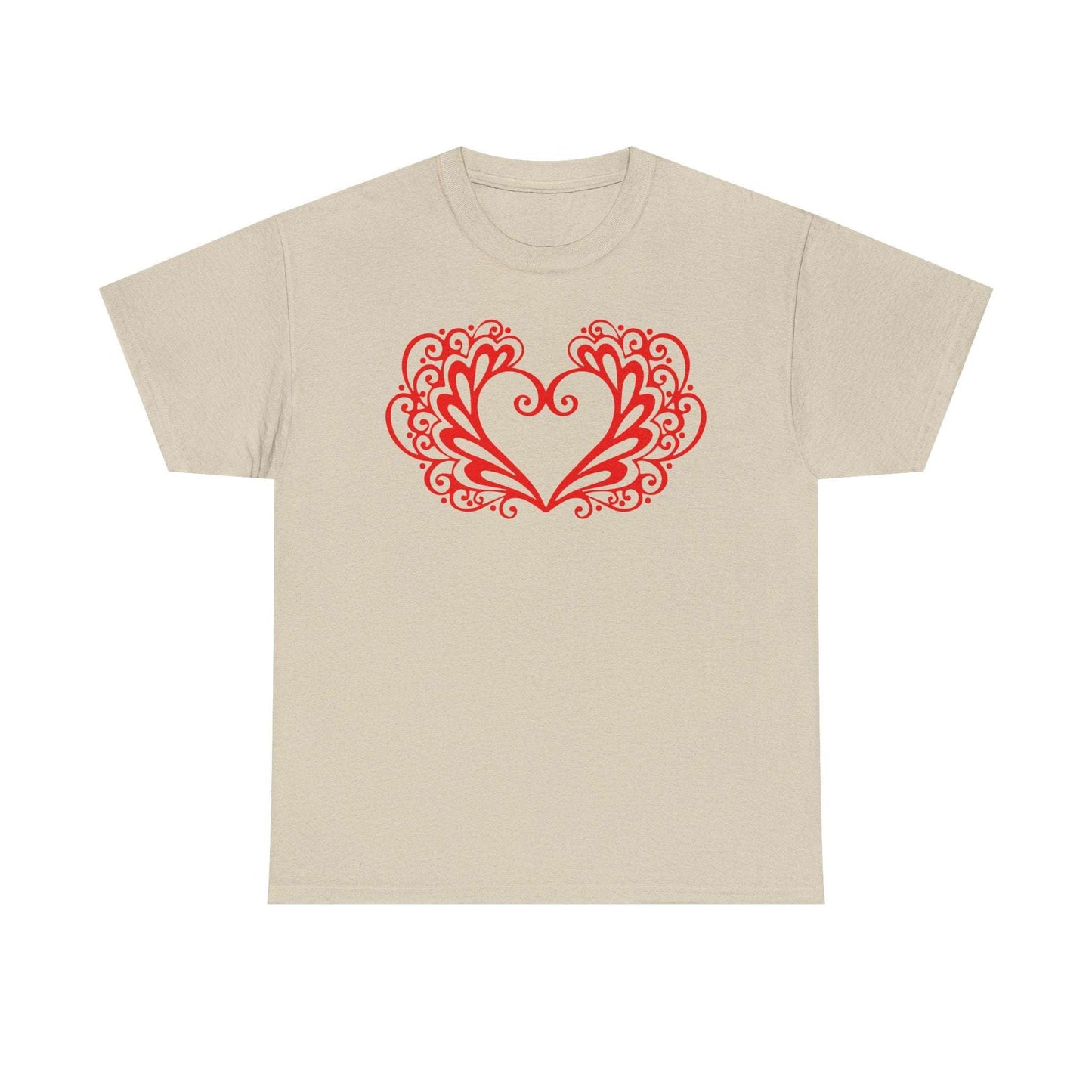 Heart Swirl Graphic Tee — Romantic Red Heart Couple T‑Shirt (Limited Edition)