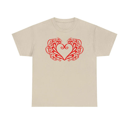 Heart Swirl Graphic Tee — Romantic Red Heart Couple T‑Shirt (Limited Edition)