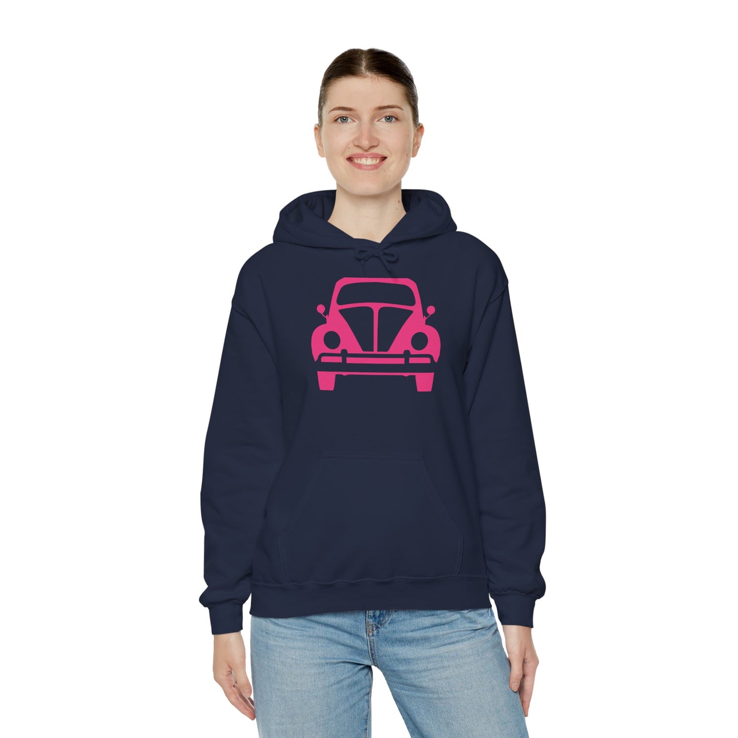 Pink Beetle Car Hoodie - Women's Hoodie