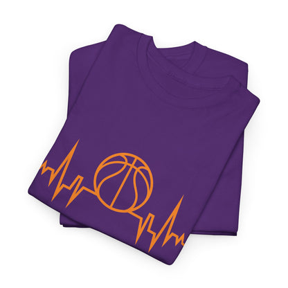 Basketball Heartbeat Tee — Basketball Pulse Graphic T-Shirt