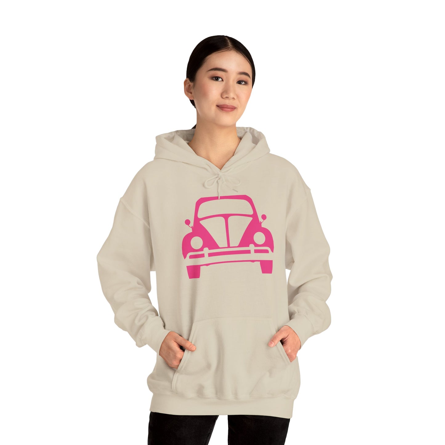 Pink Beetle Car Hoodie - Women's Hoodie