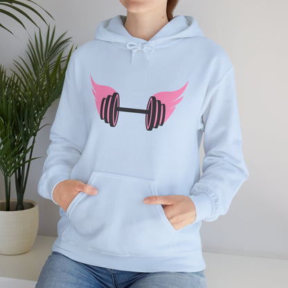 Women's Hoodie - Strong Barbell With Wings