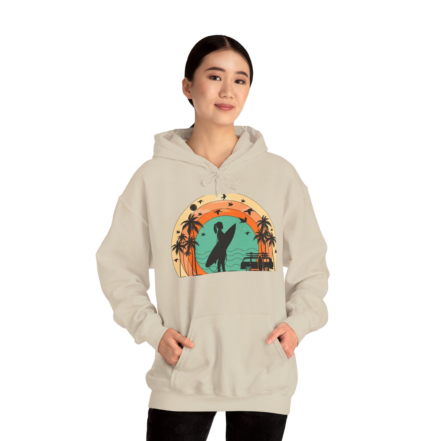 Vintage Retro Surfer Women's Hoodie