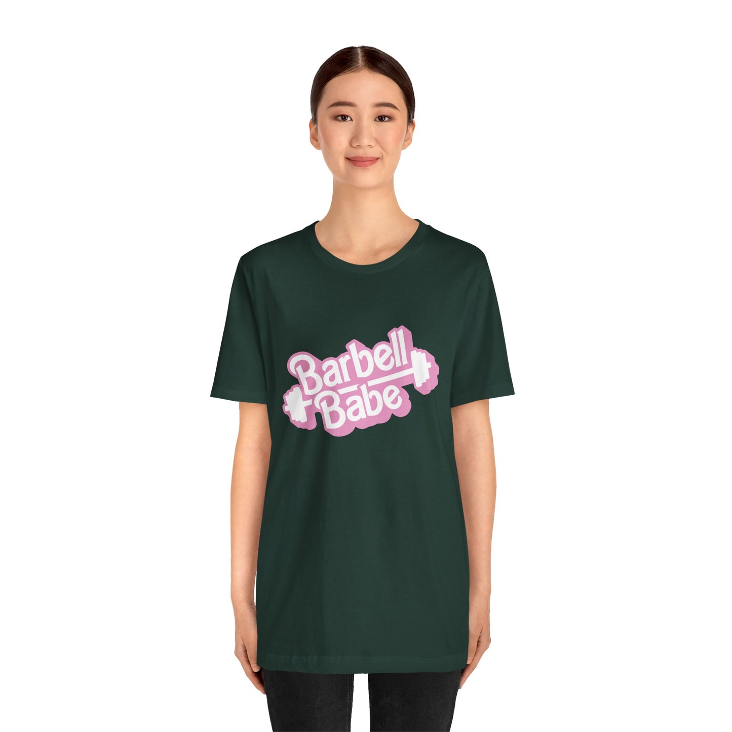 Women's Barbell Babe Tee - Girly and Cute Design